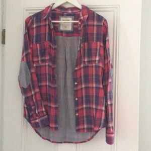 Blue and pink flannel